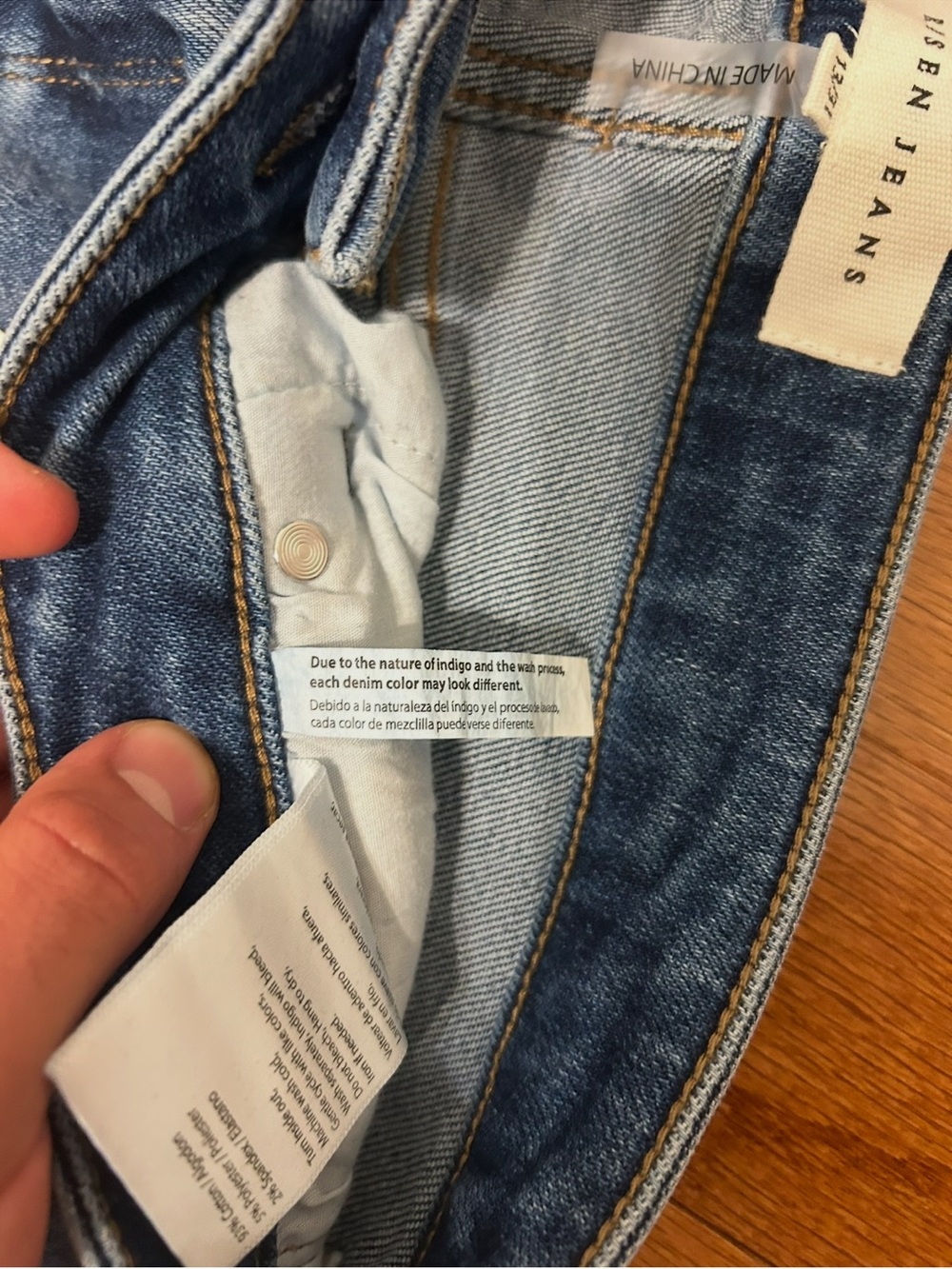 Risen High Rise Raw Hem Flare Jeans Size 13/31 - Picture 6 of 8